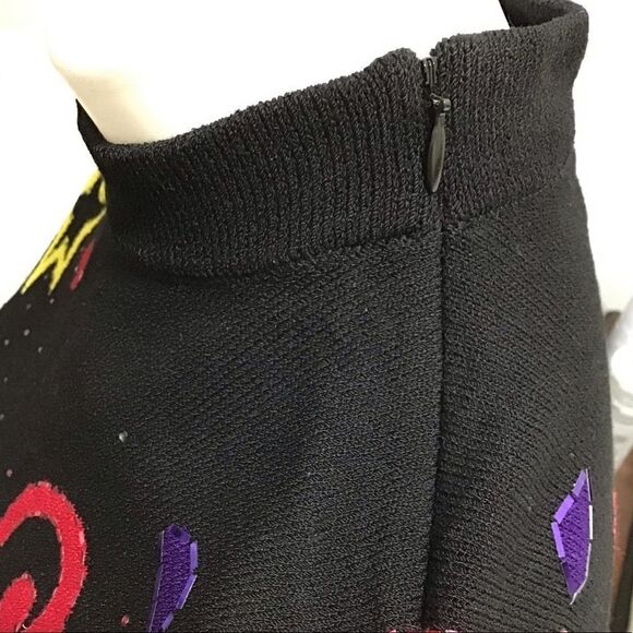 St John Black Turtle Neck Sweater Sleeveless Size Small - Picture 6 of 12